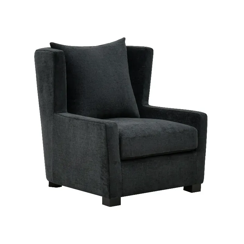 Kingston halvrund stol   Chenille Black