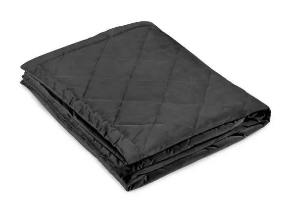 Sengeteppe 240x135cm m/diamant quilt velour black