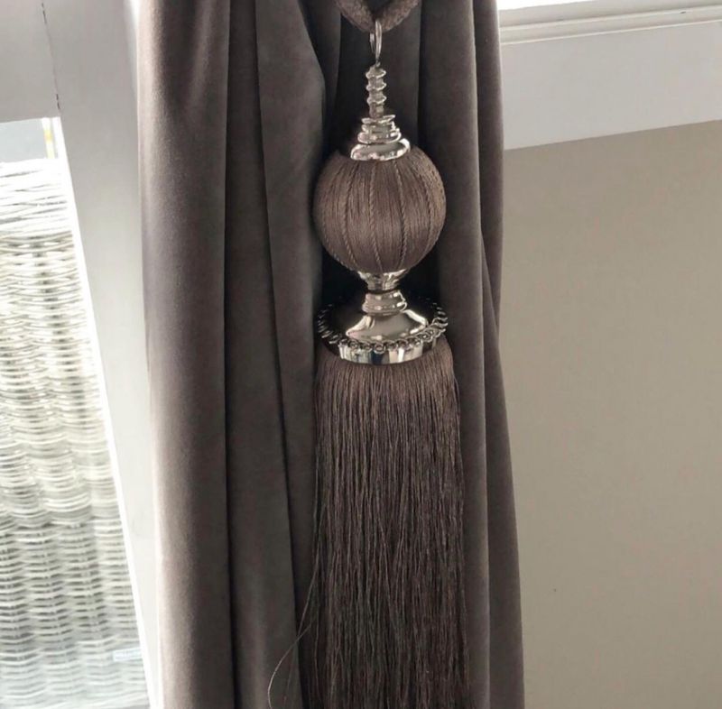 Gardinbånd mørk beige