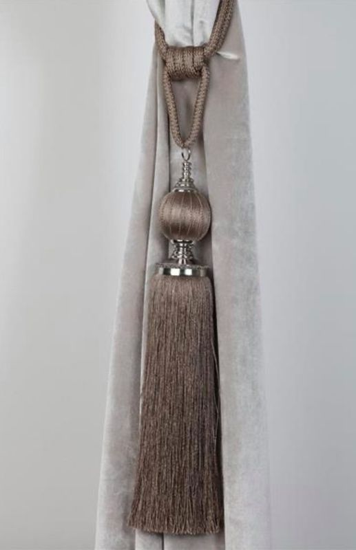 Gardinbånd mørk beige