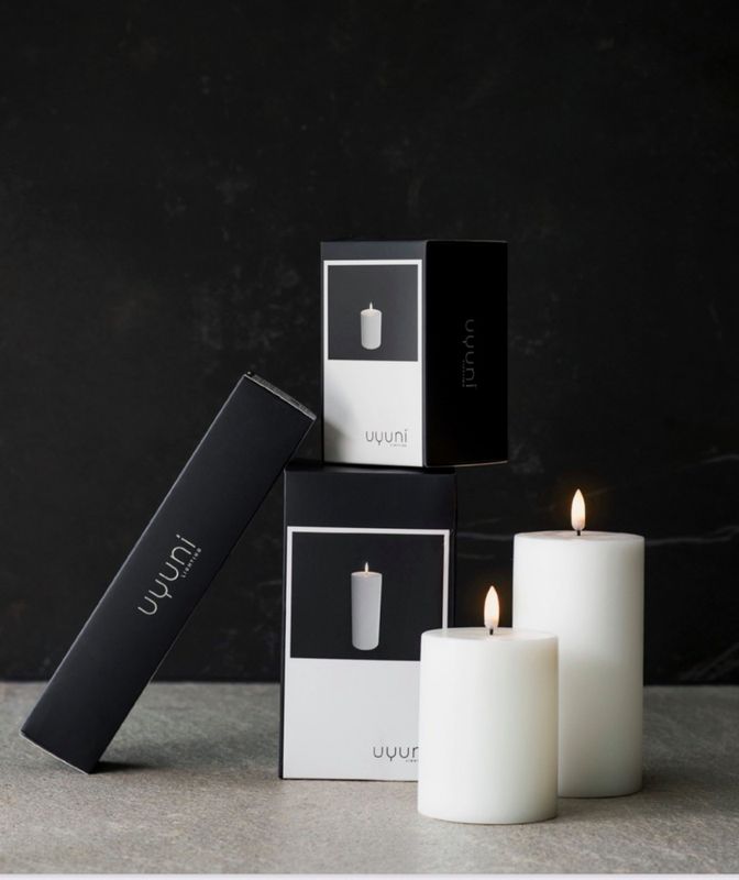 Uyuni LED-kubbelys 8x18cm, nordic white