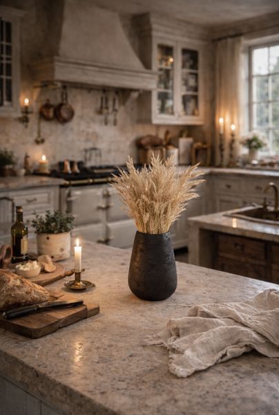 Vase Irregular Rough Ceramic Black Small