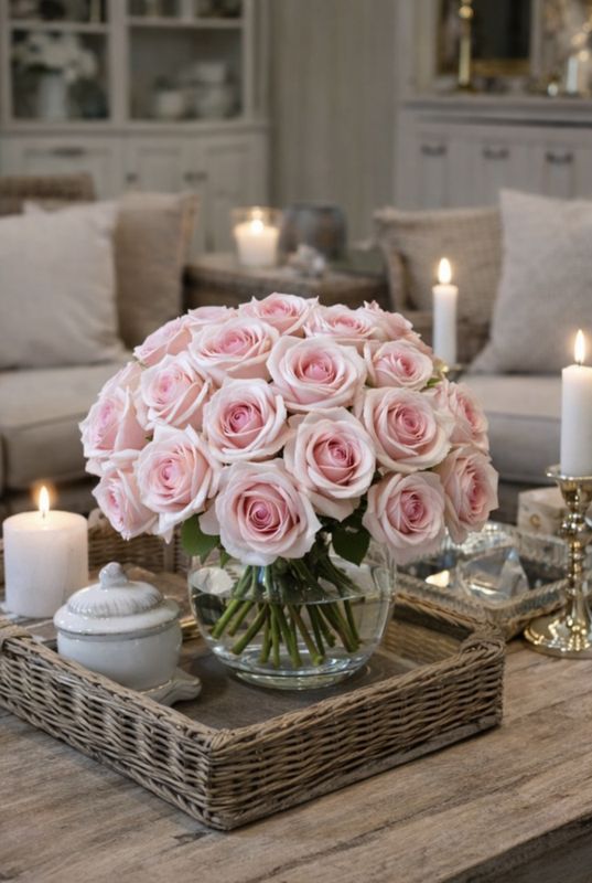 Rosa fløyel rose