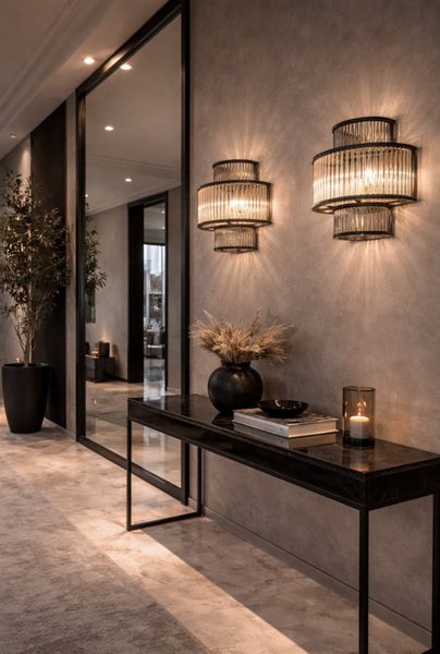 Corona vegglampe Black