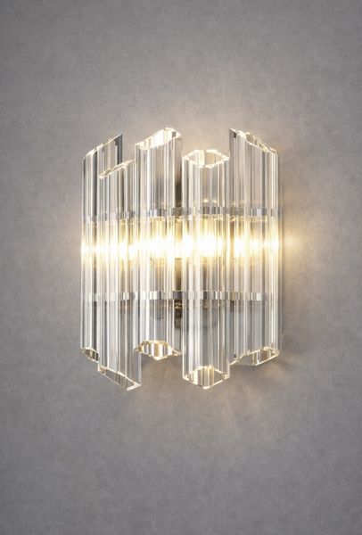 Vegg lampe Praha chrome/glass 
