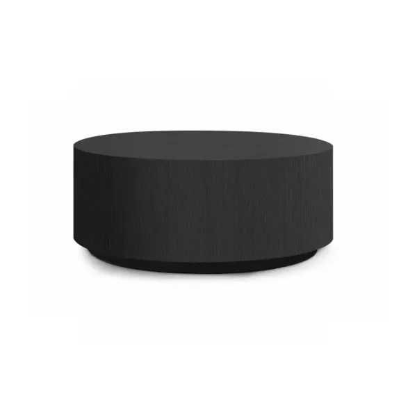 Salongbord Qube Ø90cm  Black grov eikefiner
